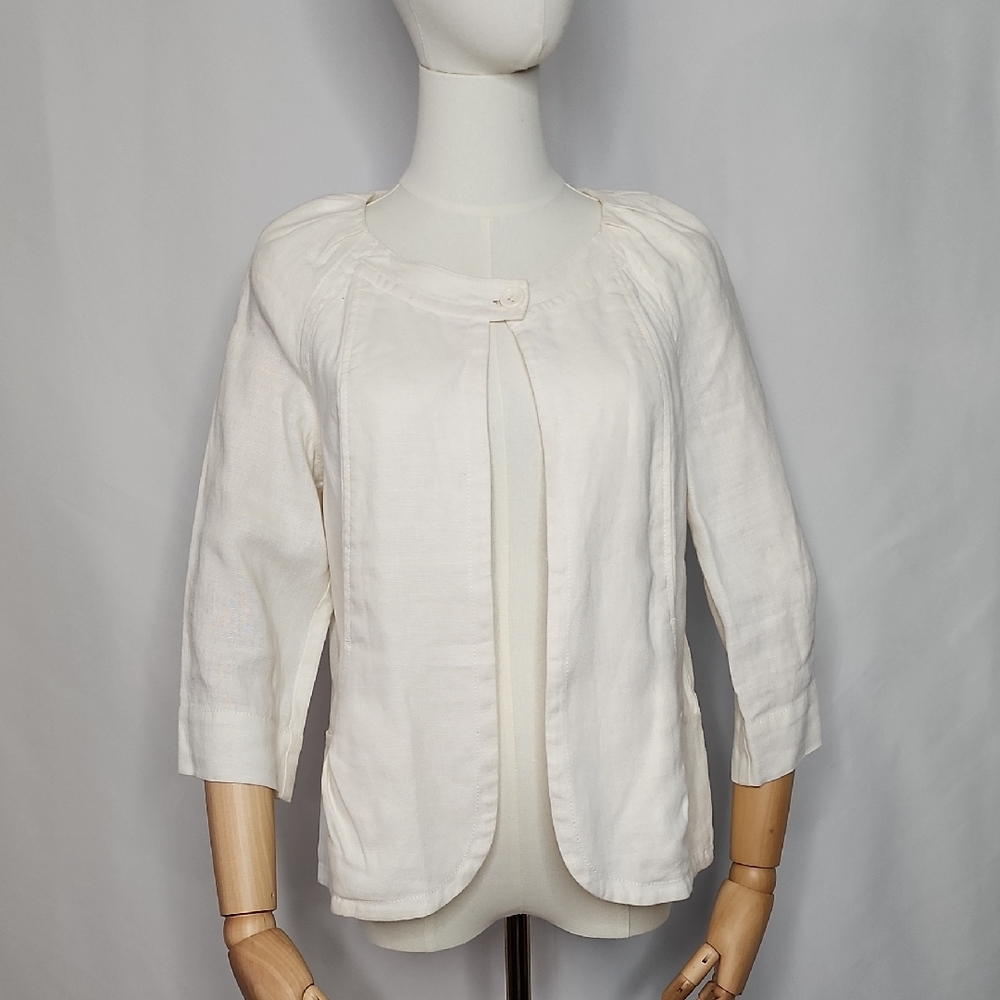 Generra Cream Linen Sweater Size 10